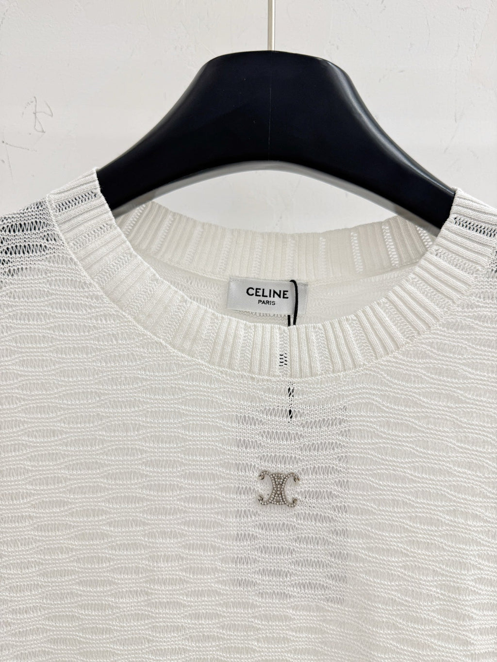Openwork vest knit sweater