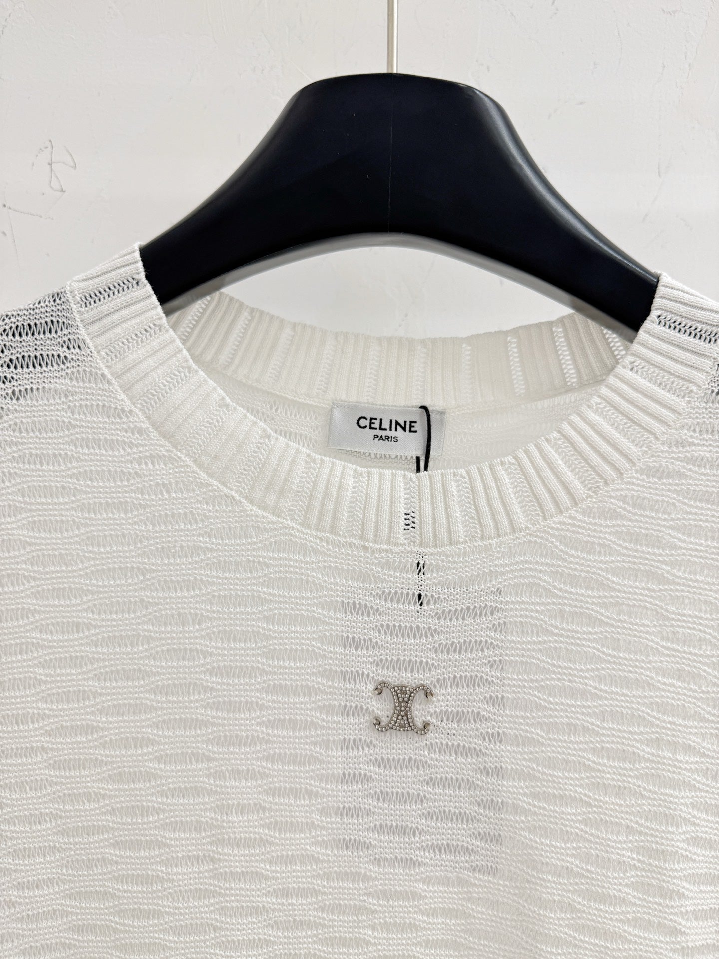 Openwork vest knit sweater