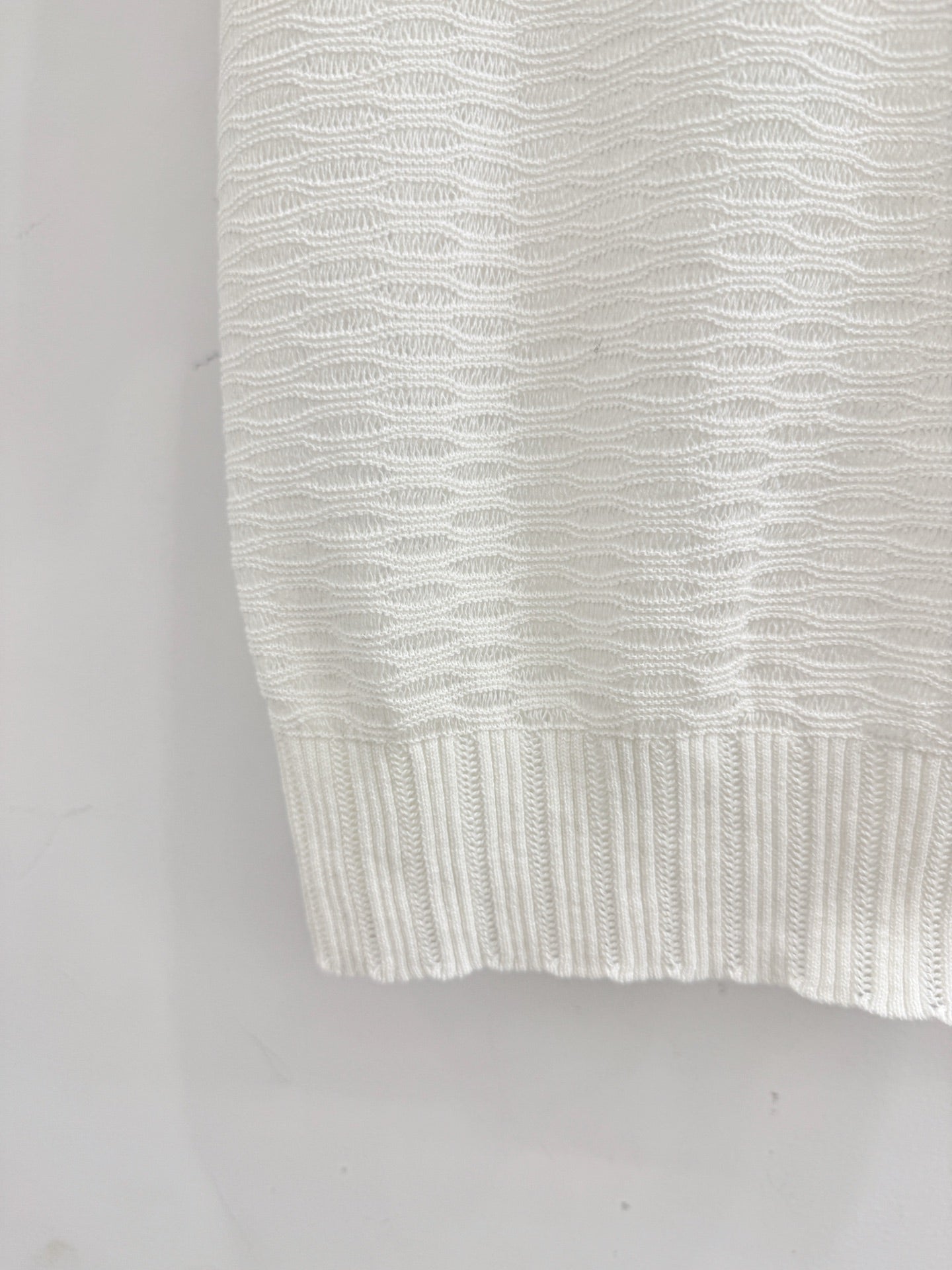 Openwork vest knit sweater