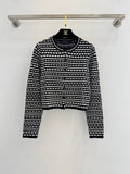Color-blocked striped knit sweater