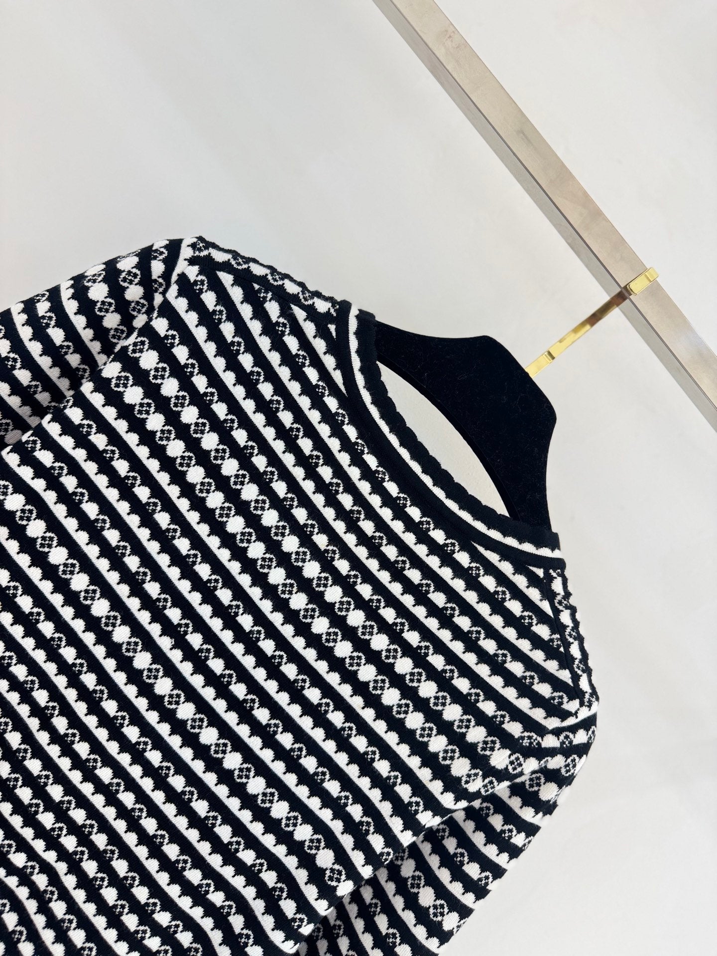 Color-blocked striped knit sweater