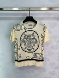 Printed Knit Short-Sleeve T-Shirt