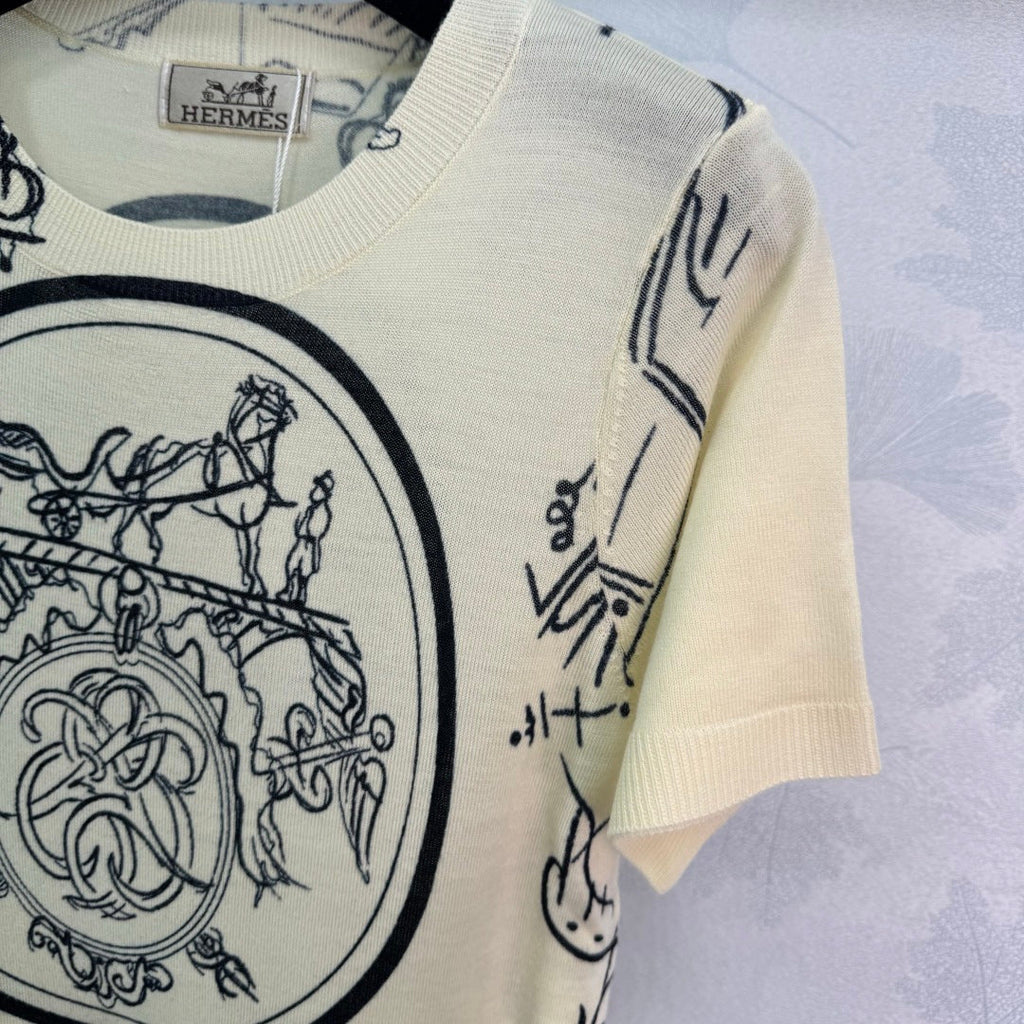 Printed Knit Short-Sleeve T-Shirt