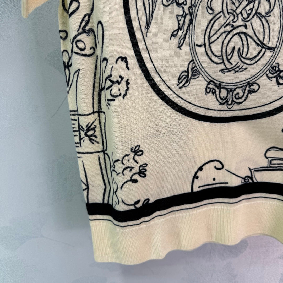 Printed Knit Short-Sleeve T-Shirt