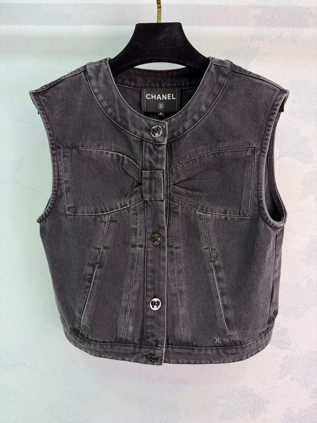 Bow-Tie Denim Vest