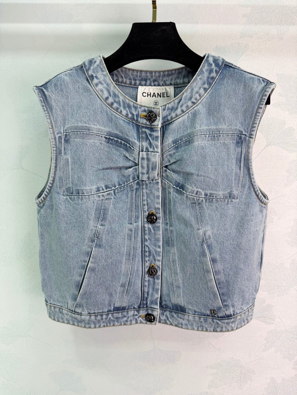 Bow-Tie Denim Vest