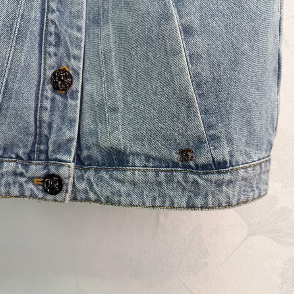 Bow-Tie Denim Vest