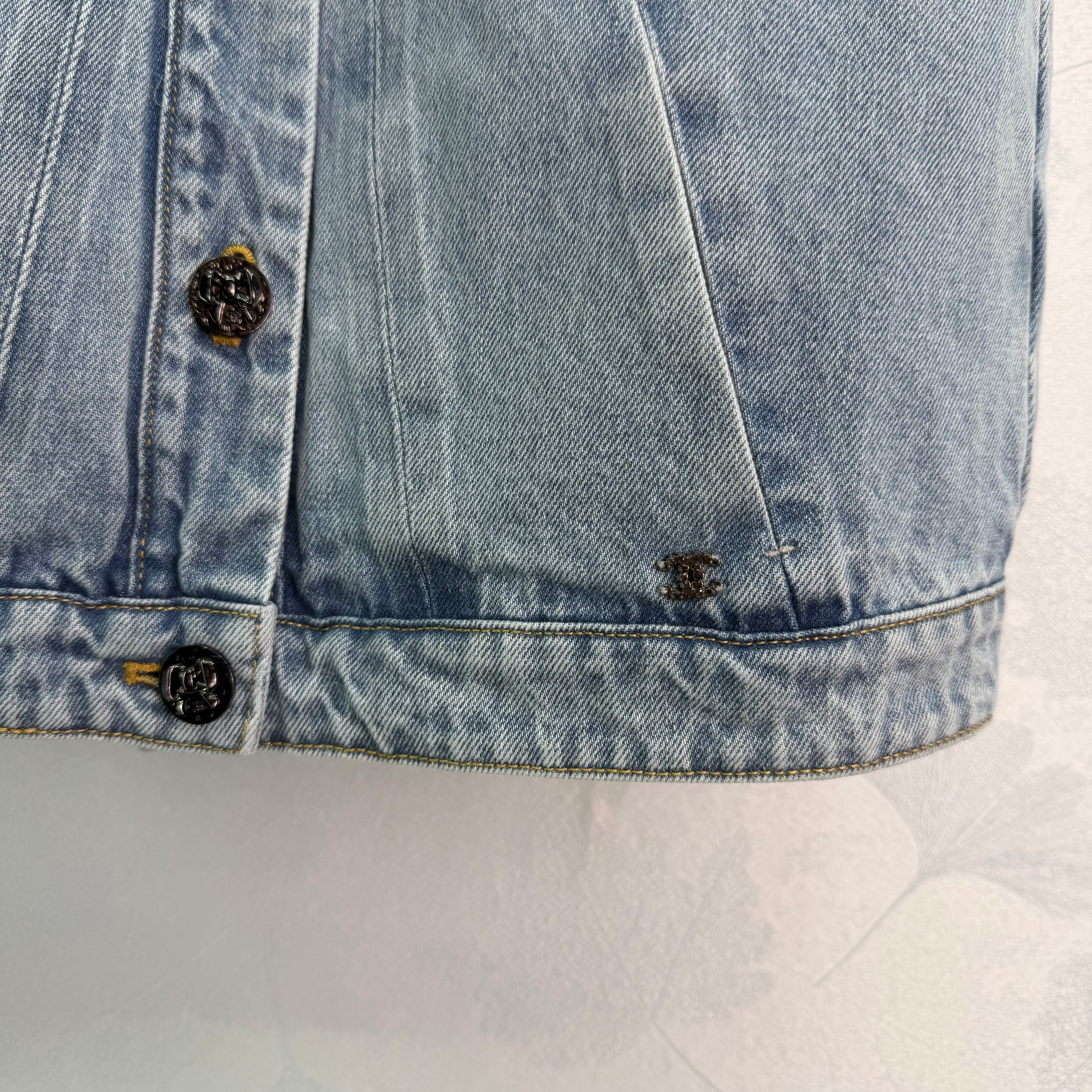Bow-Tie Denim Vest
