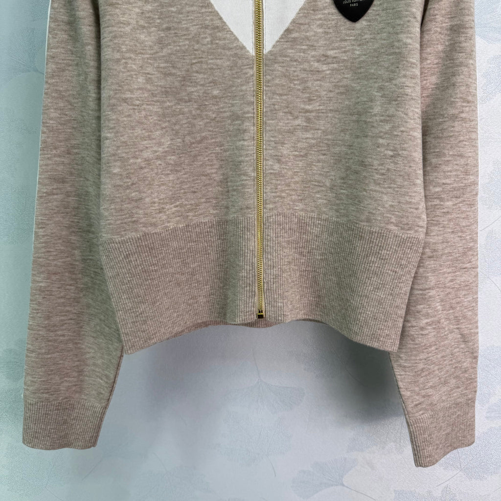 Zippered Knit Sweater