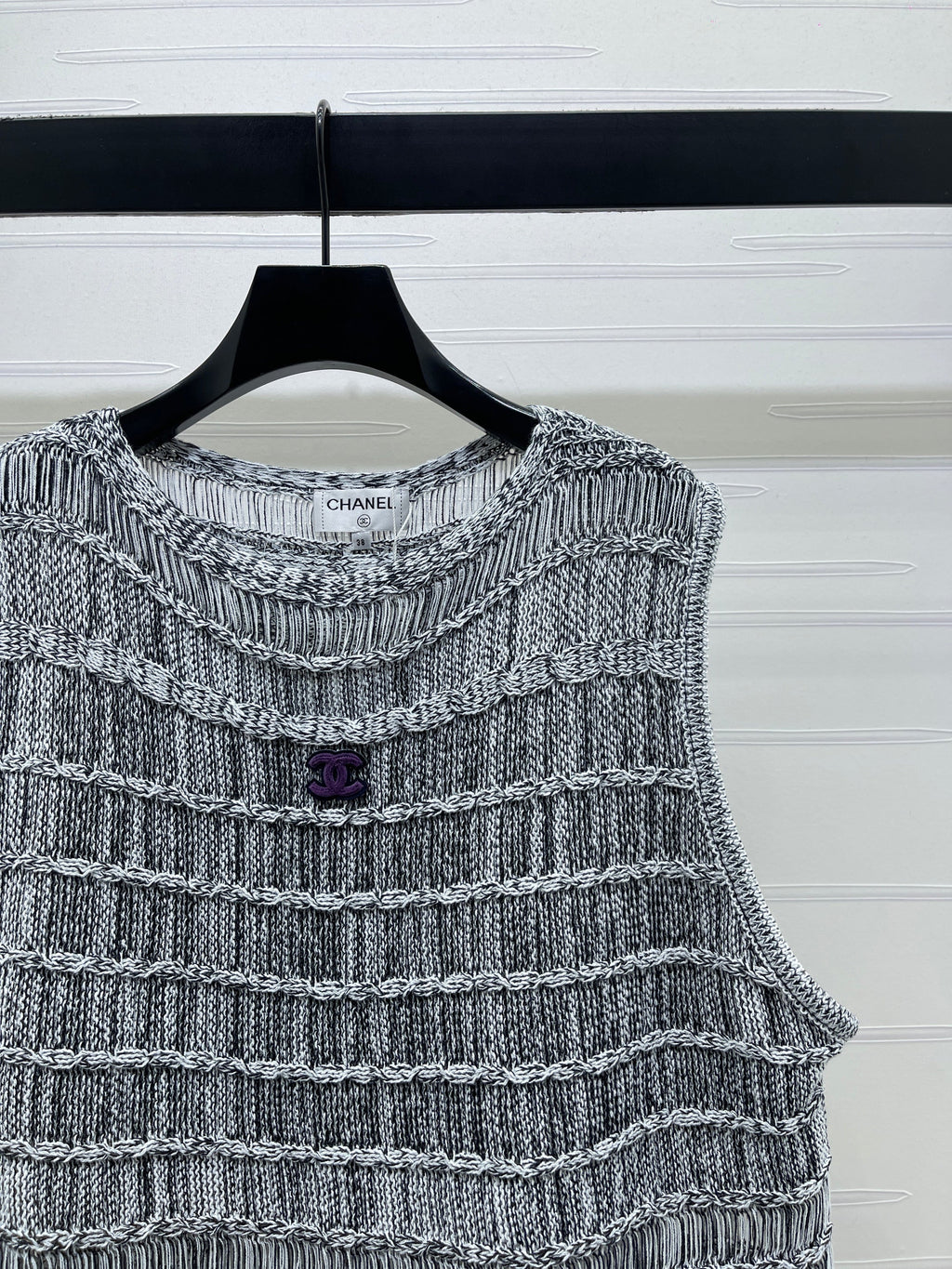 Knitted Crew Neck Vest