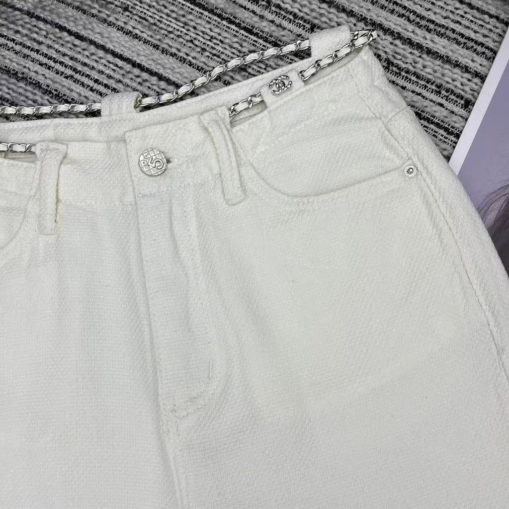 Straight-leg wide-leg trousers