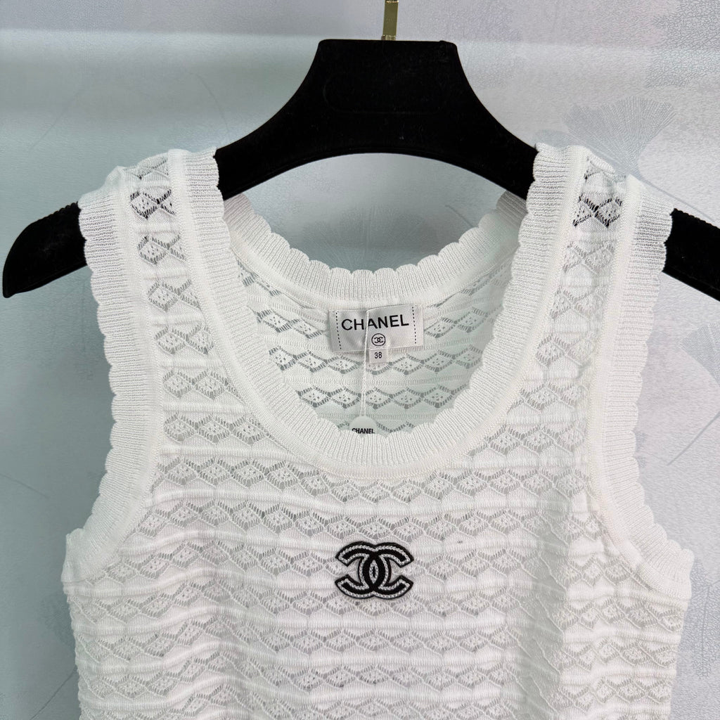 Knitted Openwork Vest