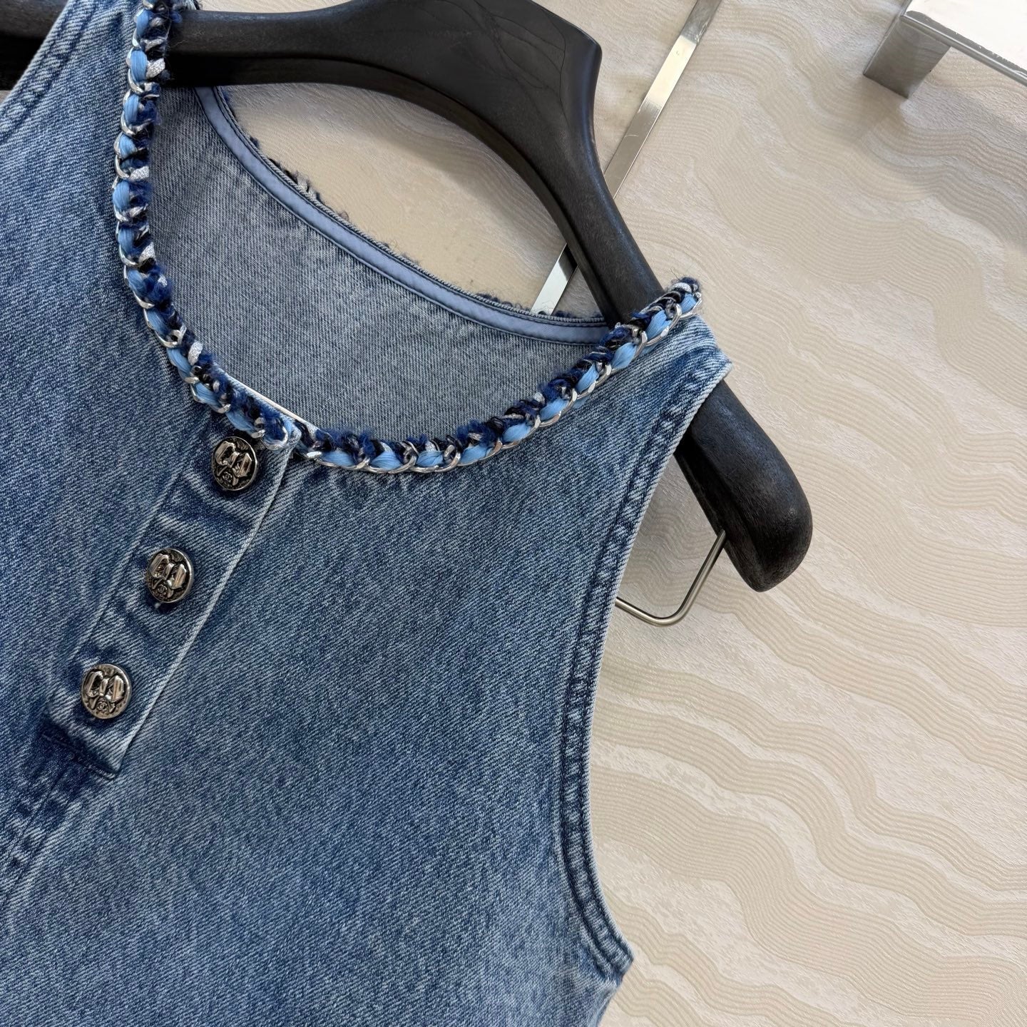 Denim Vest Top