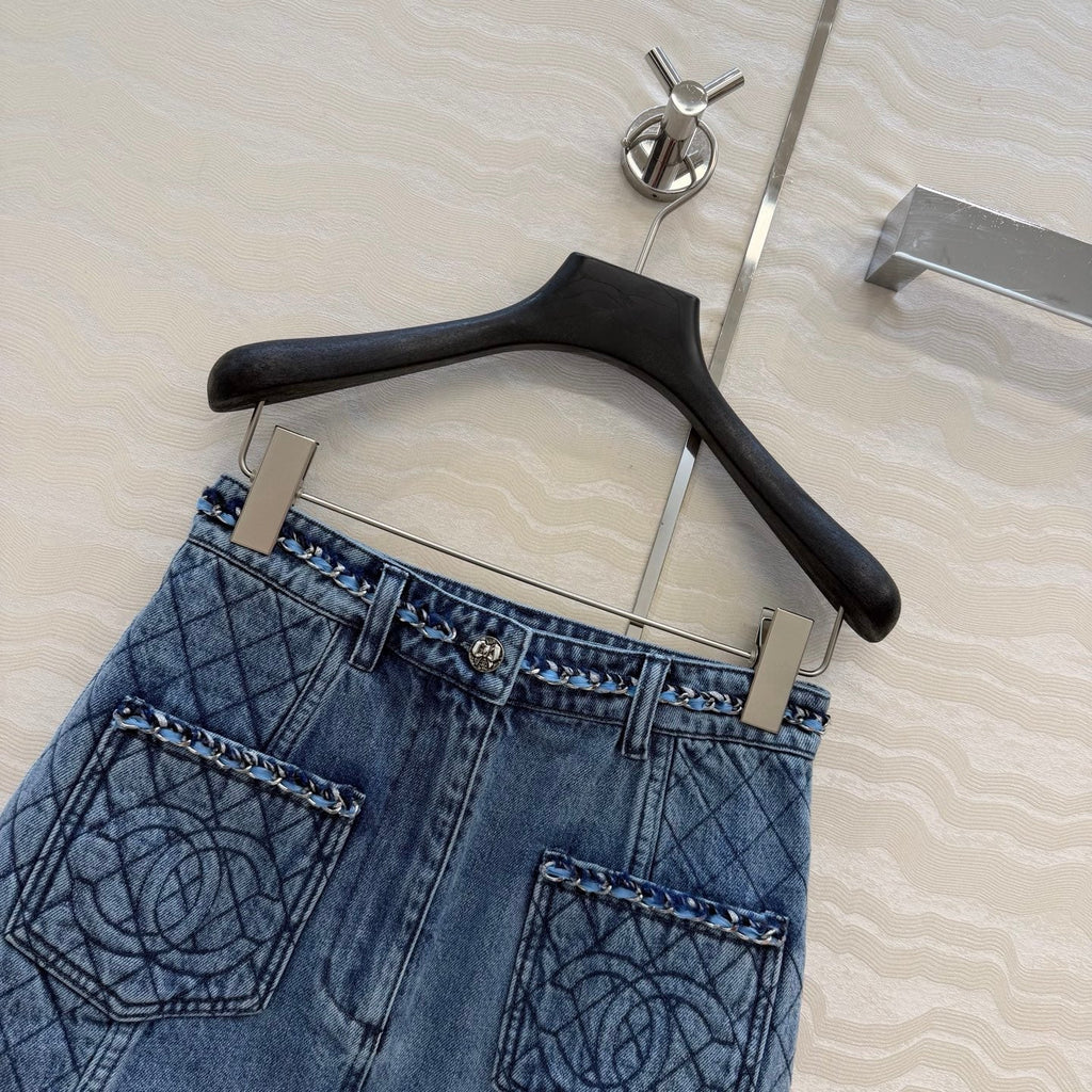 Denim Midi Skirt