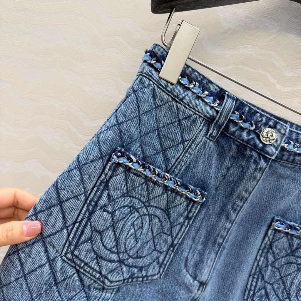 Denim Midi Skirt