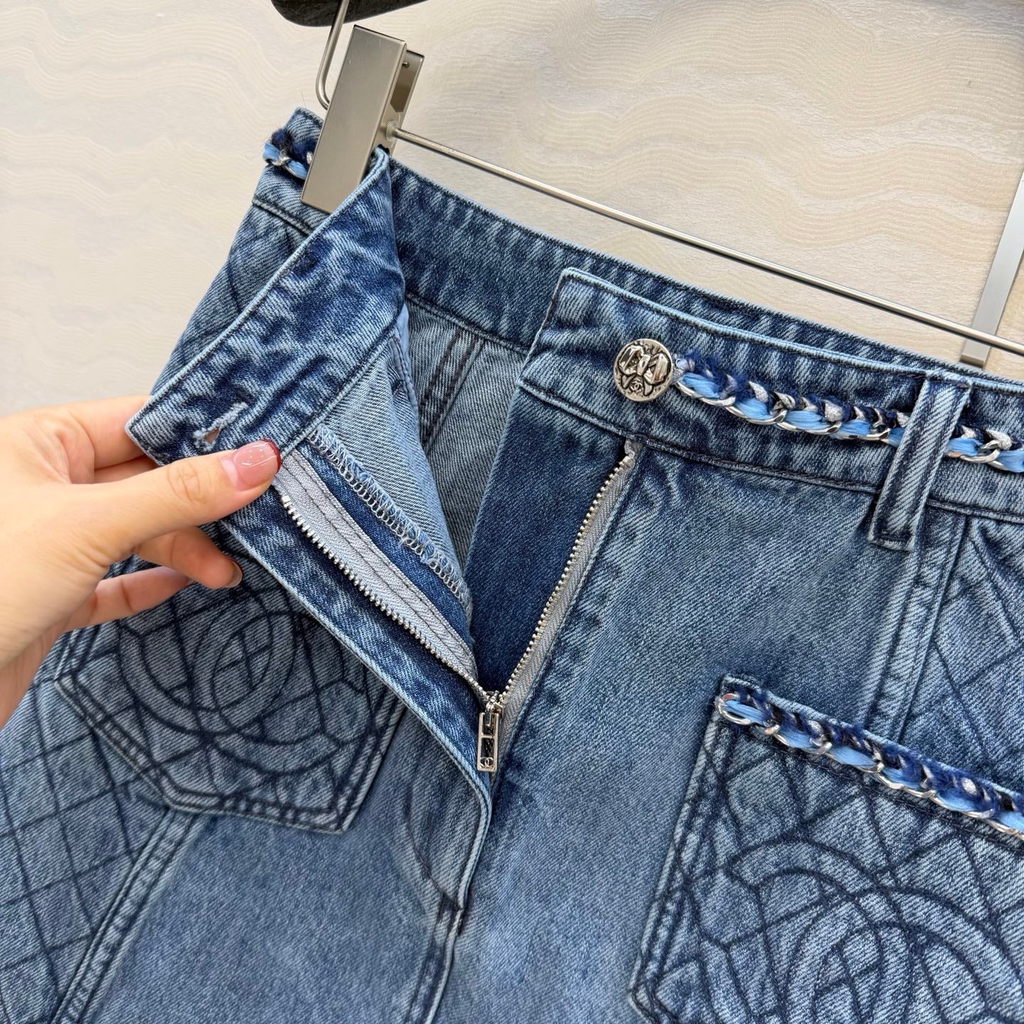 Denim Midi Skirt