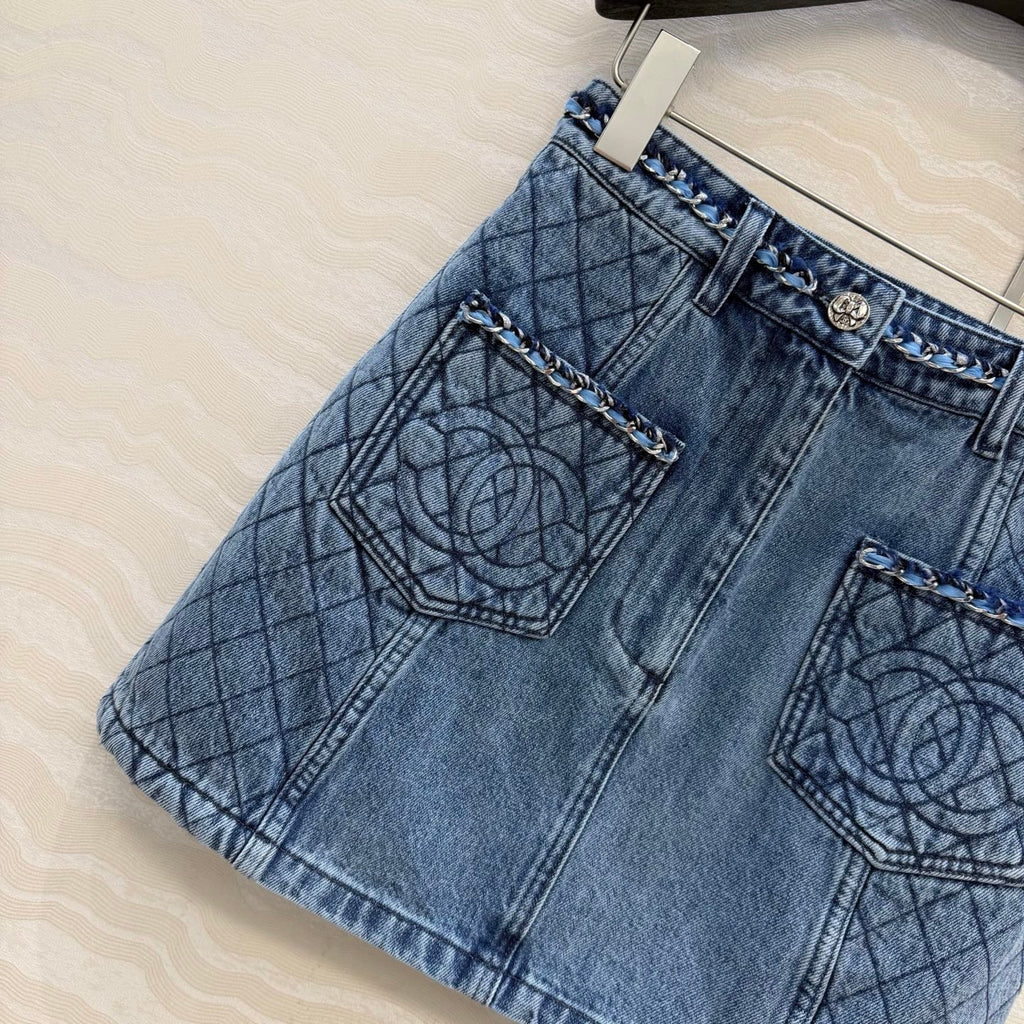 Denim Midi Skirt