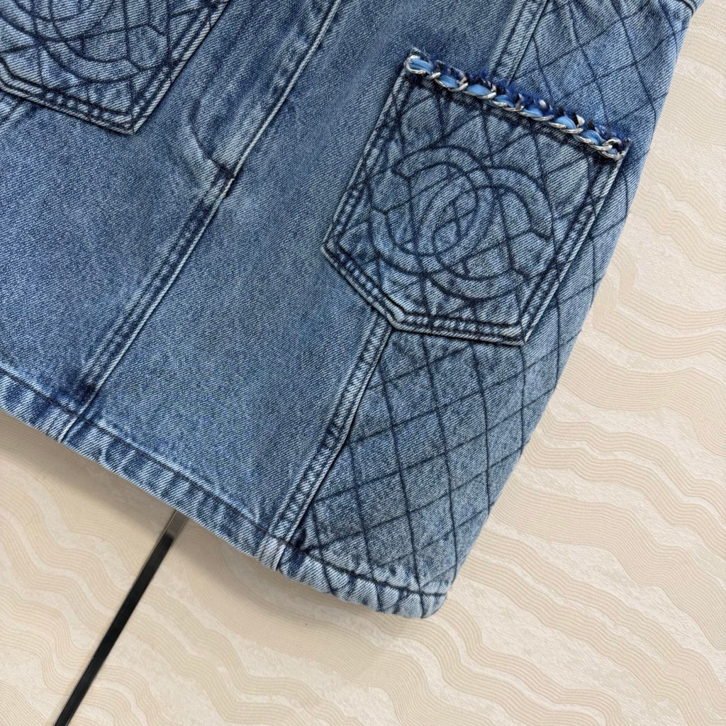 Denim Midi Skirt
