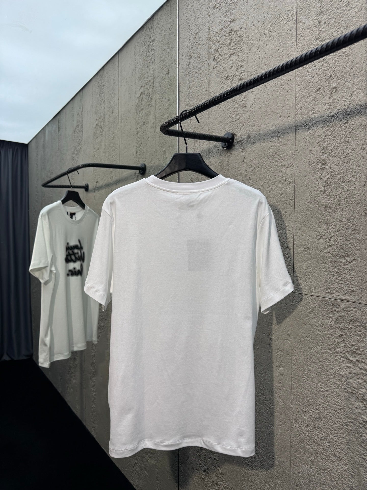 Neon Letter Print Crew Neck Short-Sleeve T-Shirt