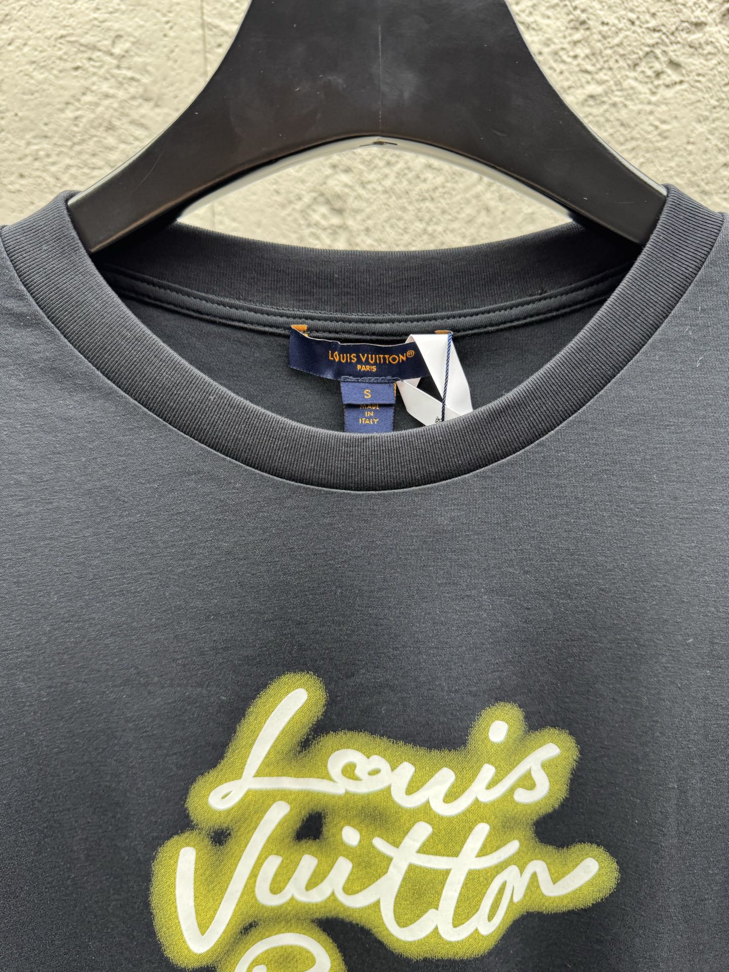 Neon Letter Print Crew Neck Short-Sleeve T-Shirt