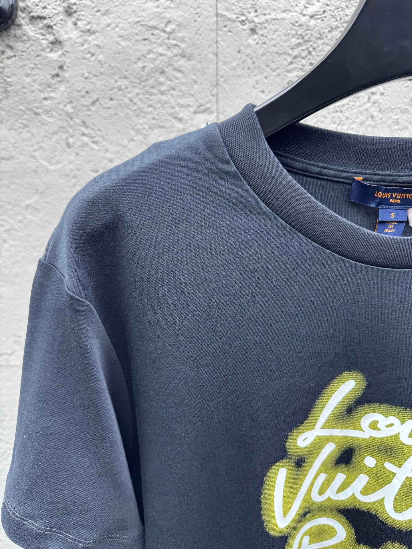 Neon Letter Print Crew Neck Short-Sleeve T-Shirt