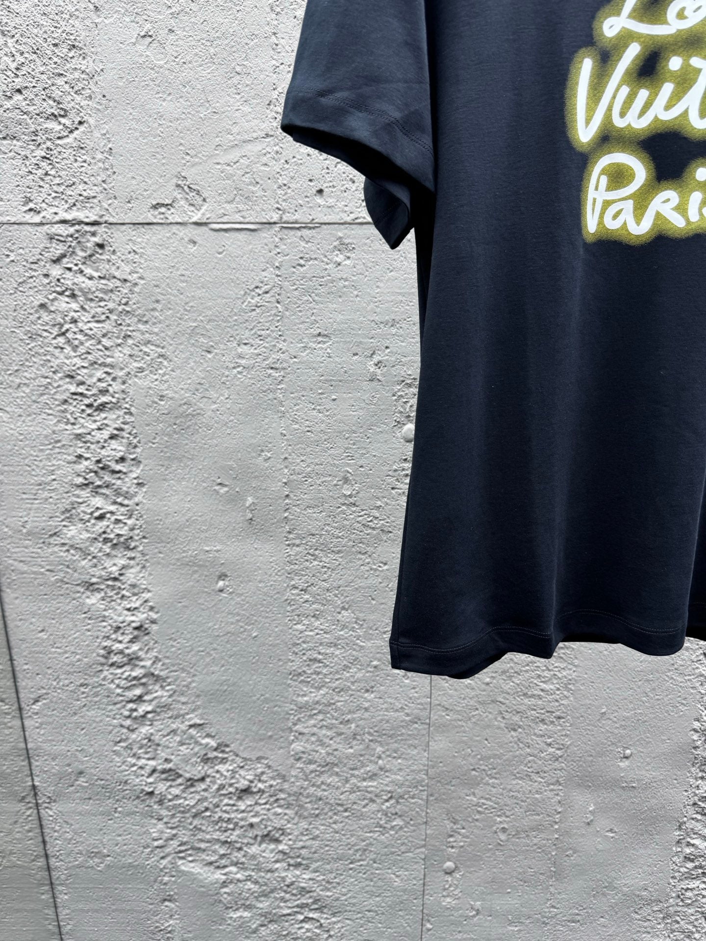 Neon Letter Print Crew Neck Short-Sleeve T-Shirt