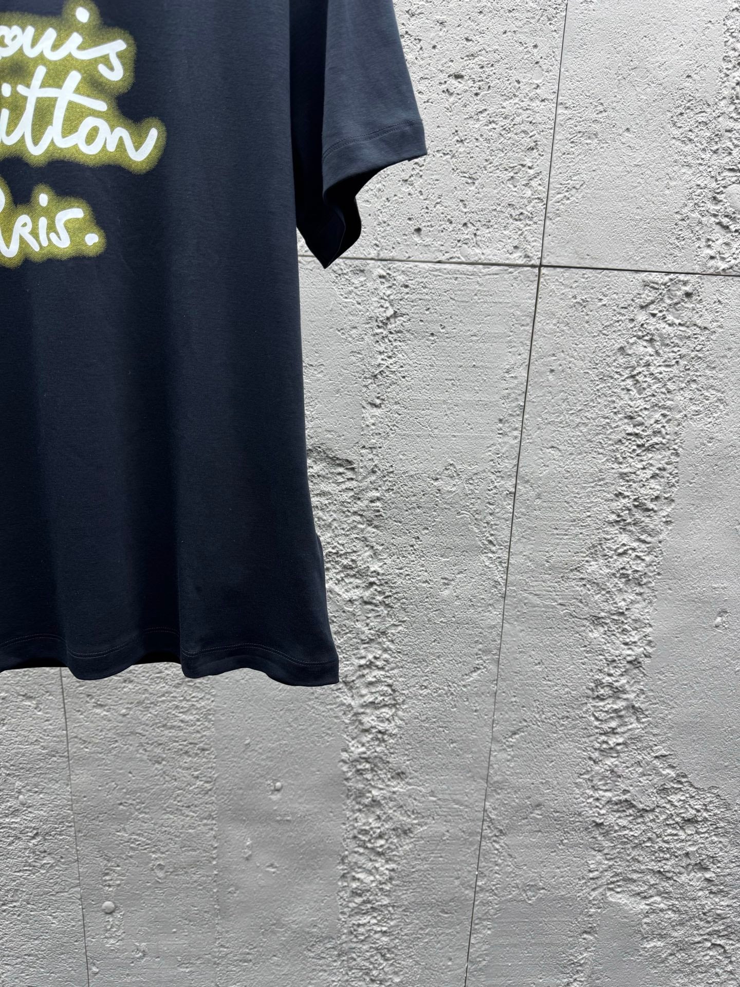 Neon Letter Print Crew Neck Short-Sleeve T-Shirt