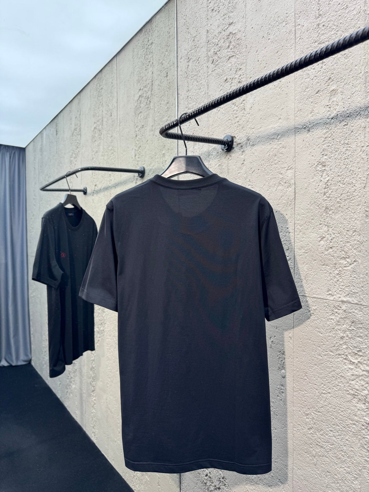 Embroidered Crew Neck Short-Sleeve T-Shirt