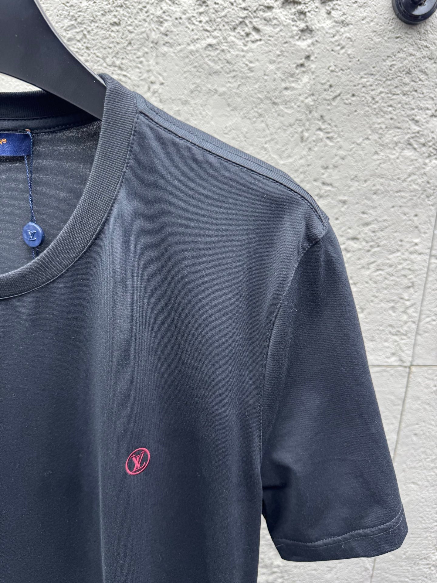Embroidered Crew Neck Short-Sleeve T-Shirt
