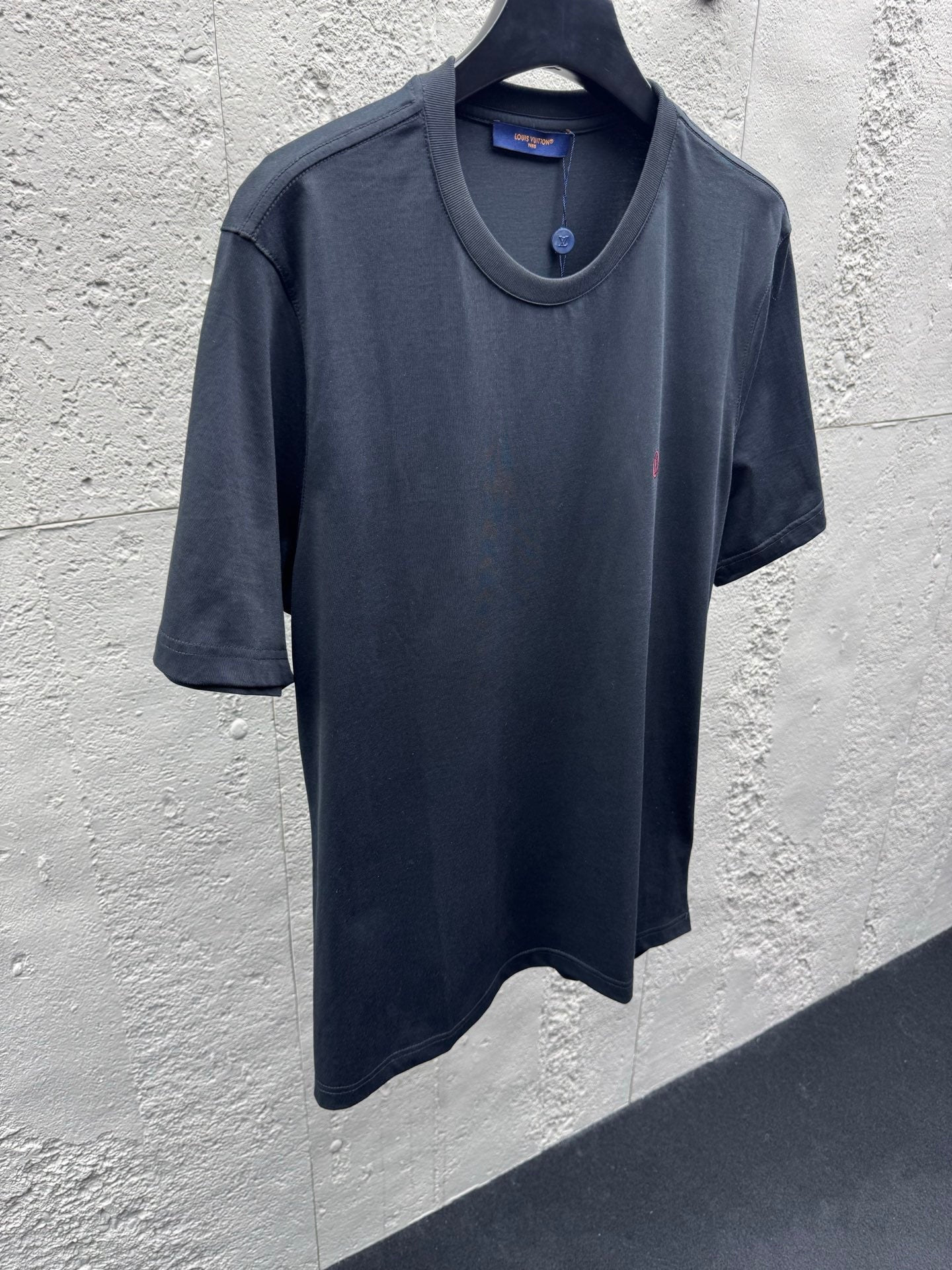 Embroidered Crew Neck Short-Sleeve T-Shirt