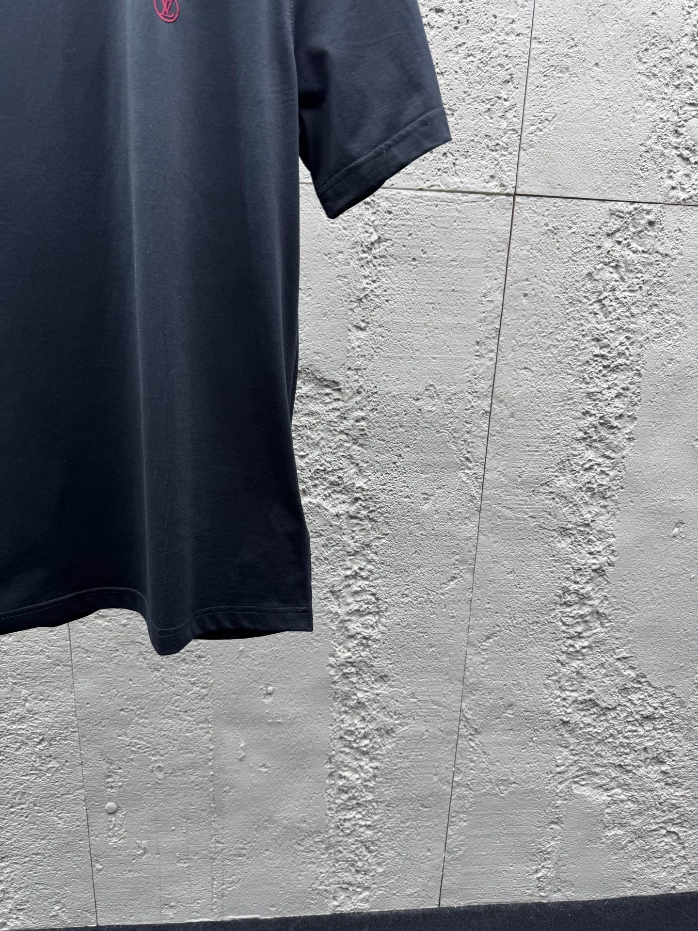 Embroidered Crew Neck Short-Sleeve T-Shirt