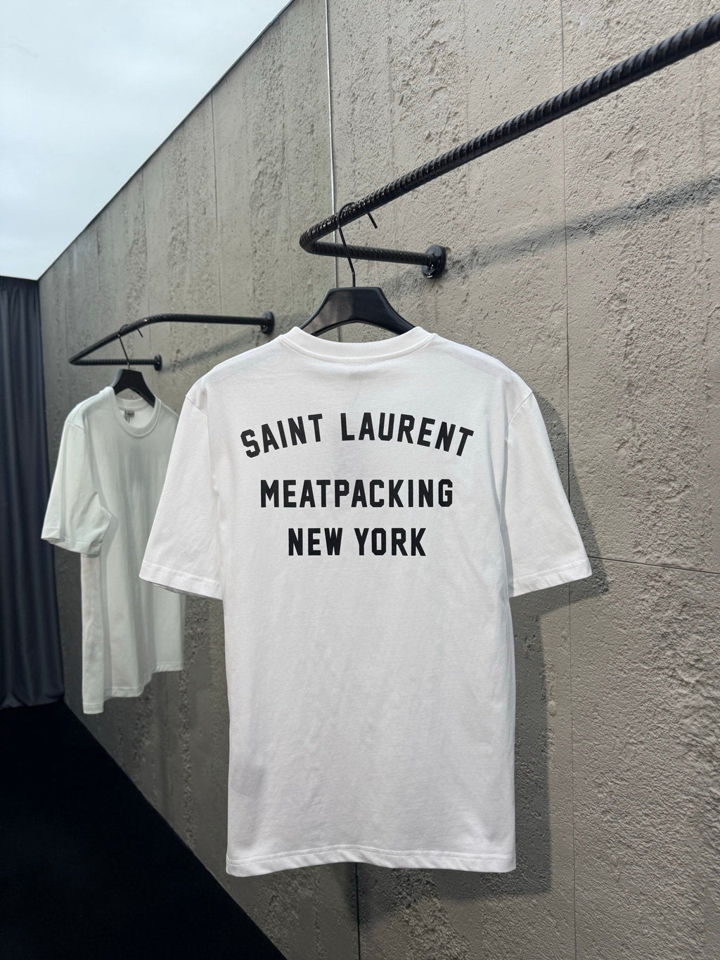 New York Print Crew Neck Short-Sleeve T-Shirt with Back