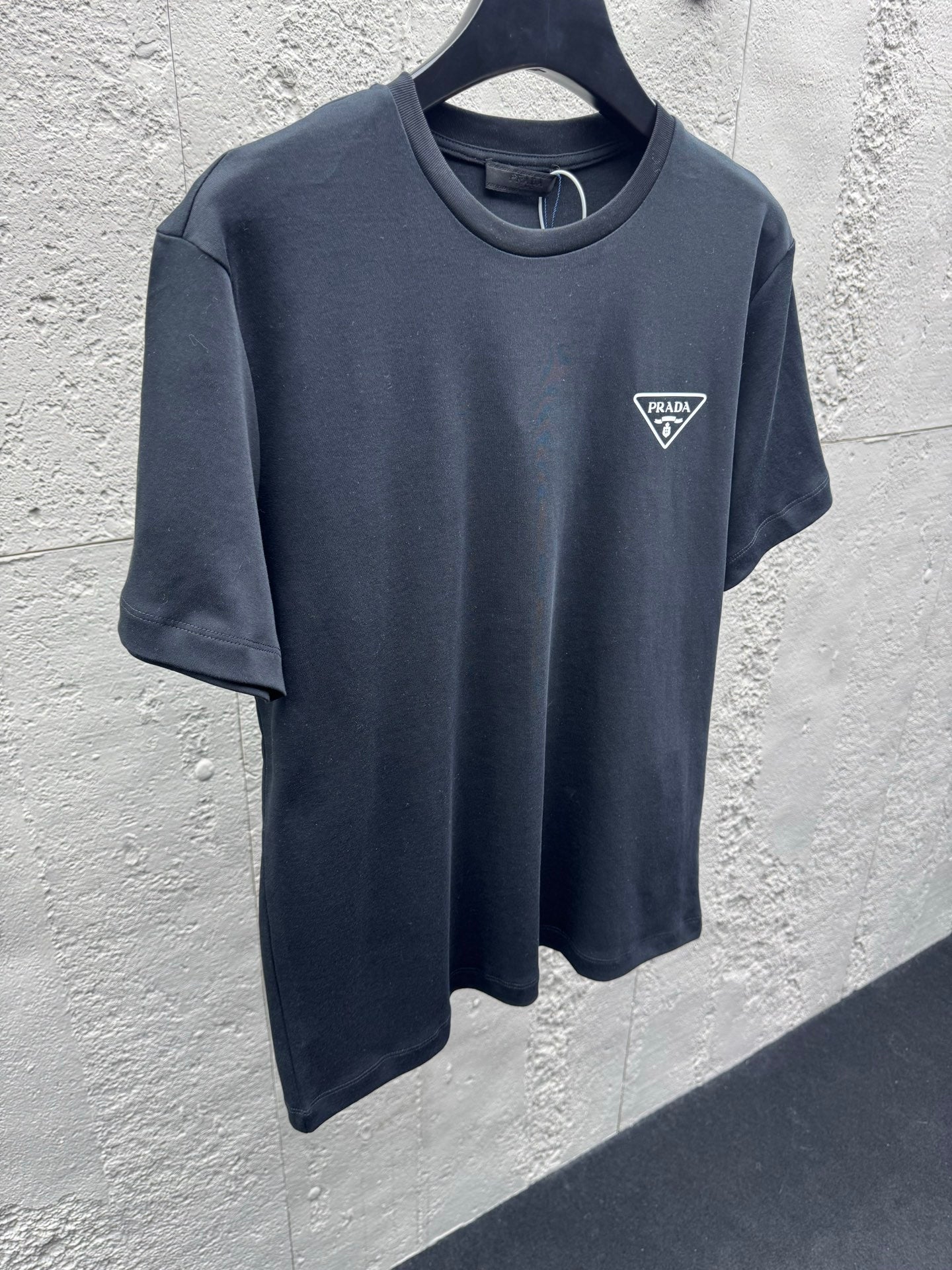 Printed crew neck short-sleeved top