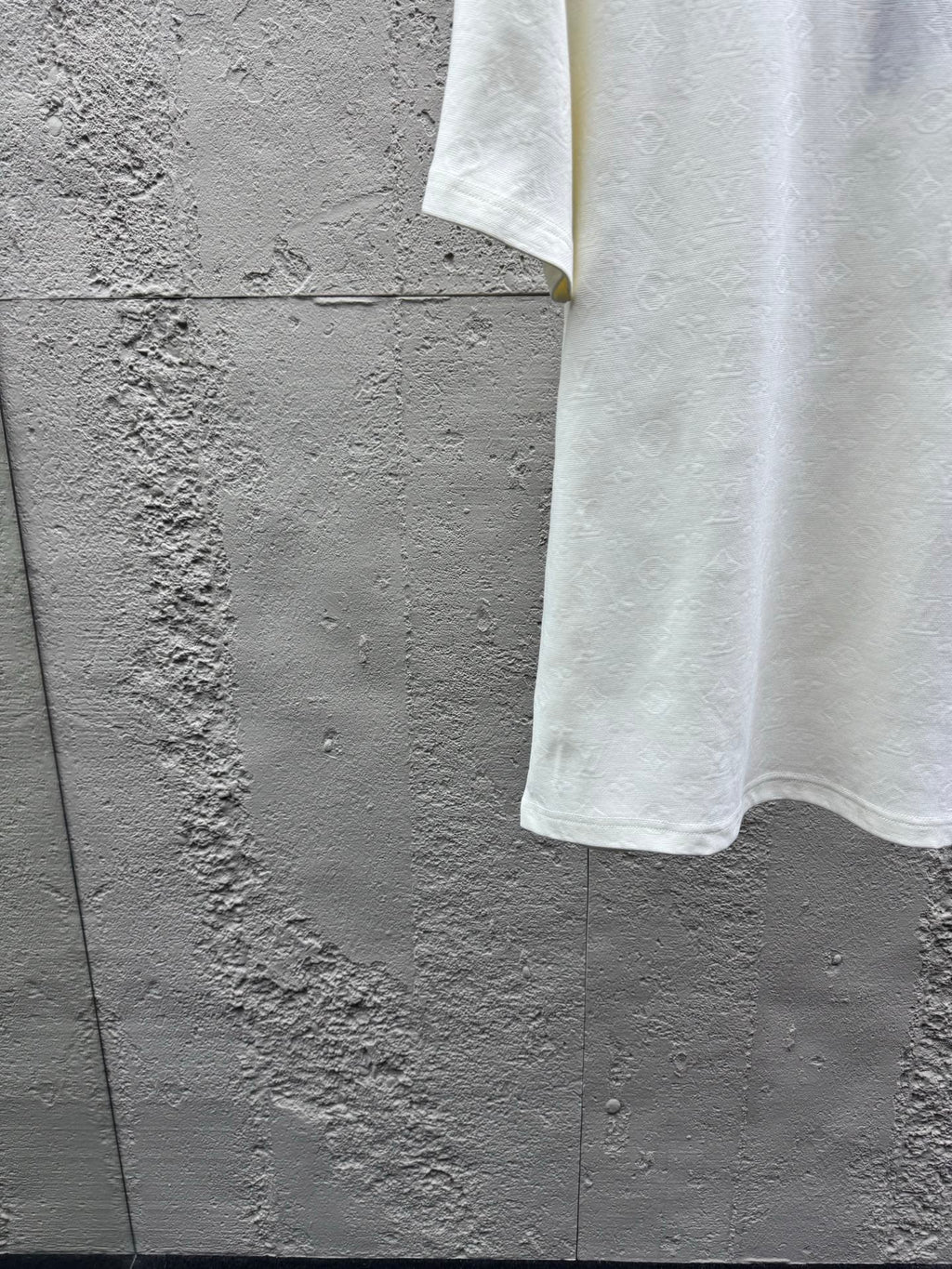 All-over print jacquard crew neck short-sleeved shirt with pockets