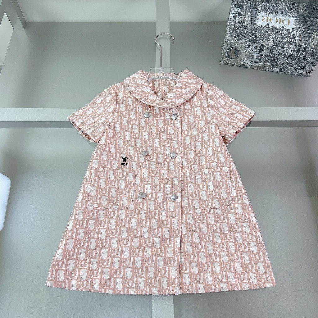All-over logo print dress