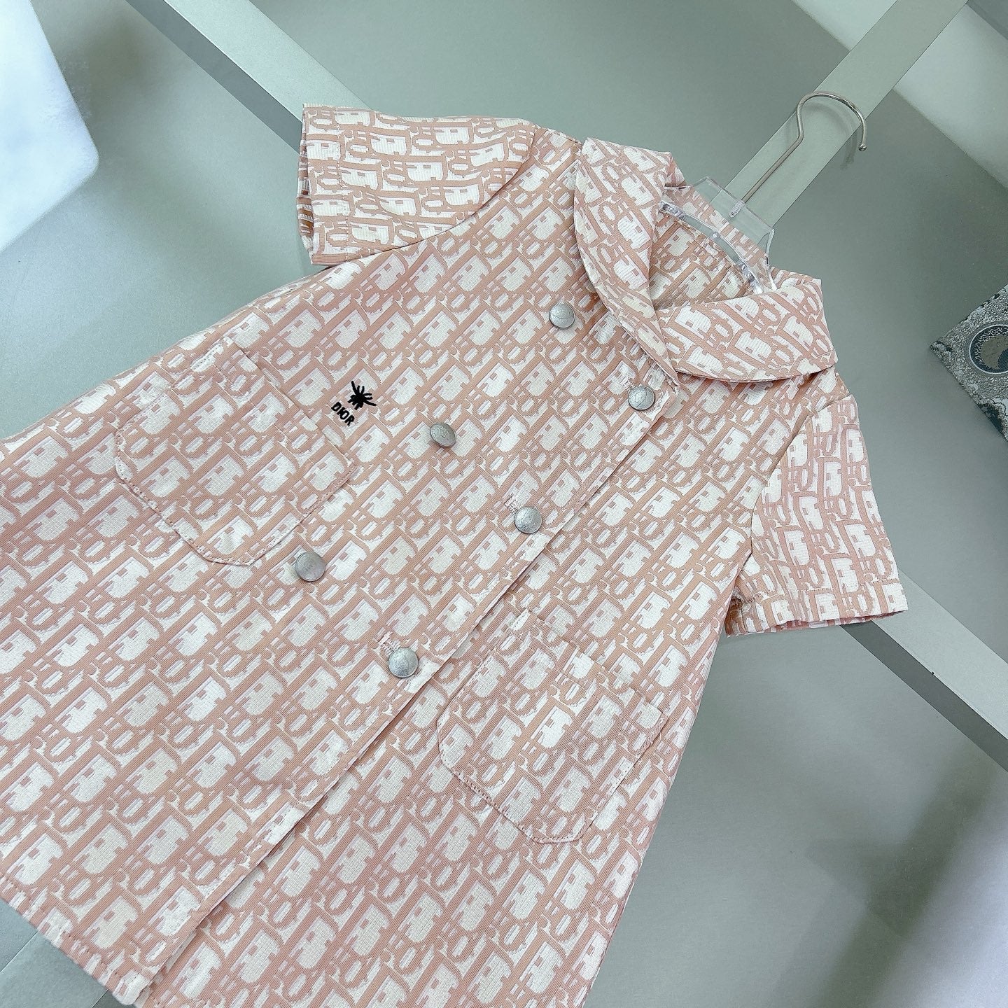 All-over logo print dress