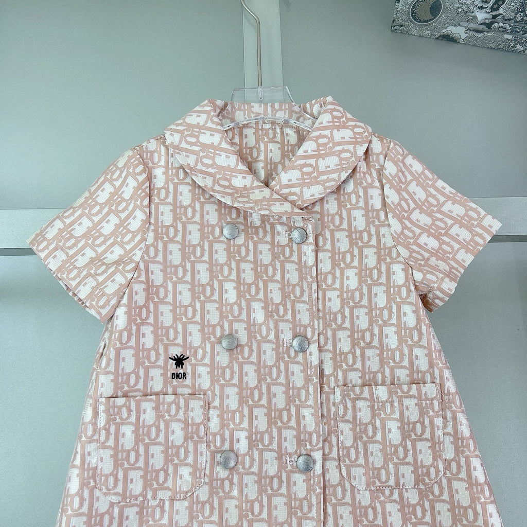 All-over logo print dress