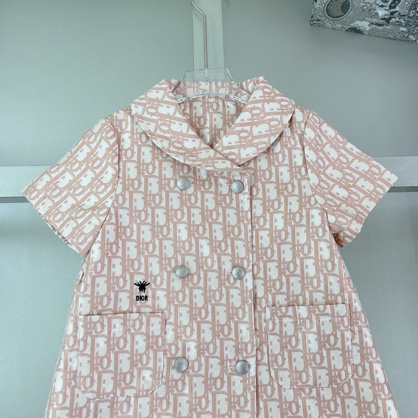 All-over logo print dress