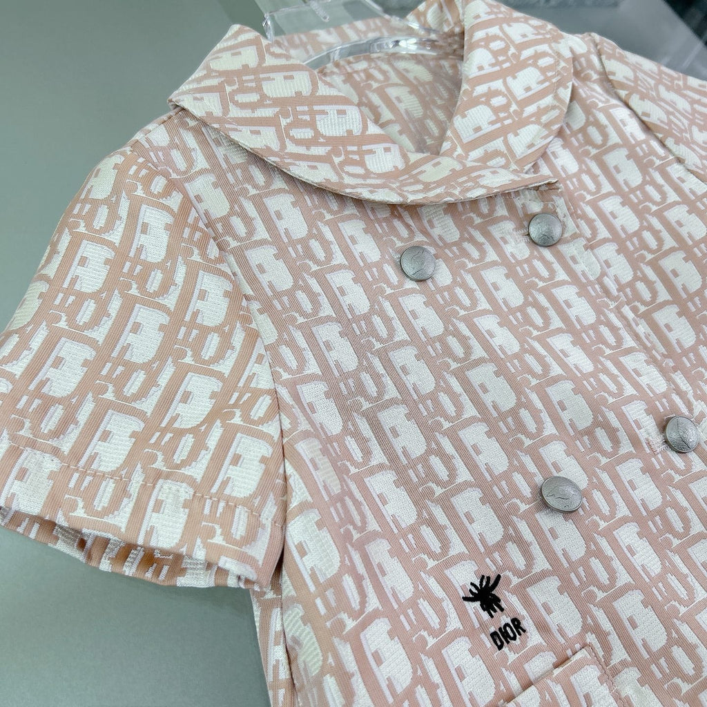 All-over logo print dress