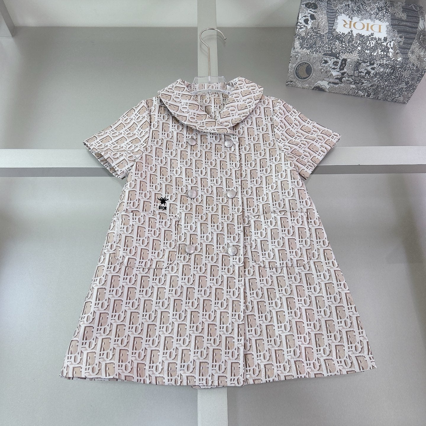 All-over logo print dress