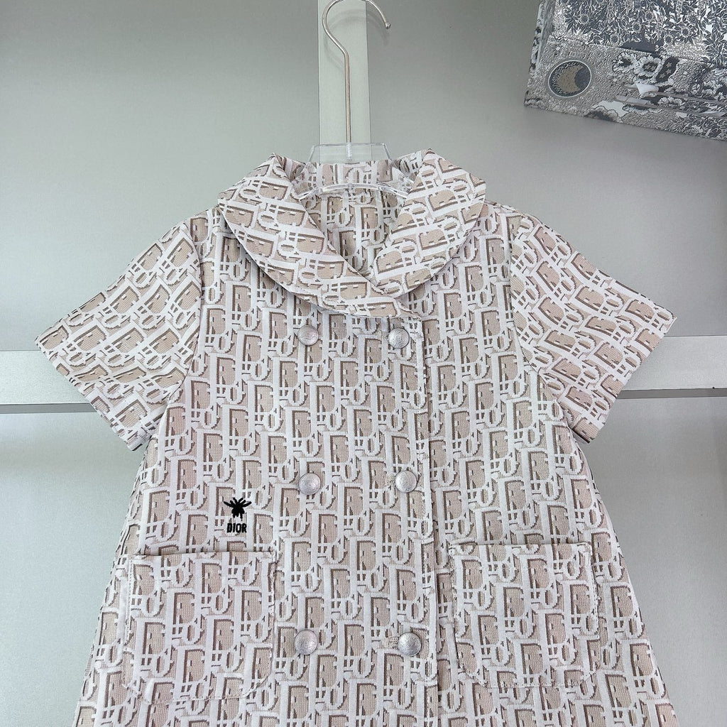 All-over logo print dress