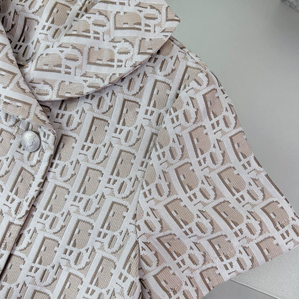 All-over logo print dress