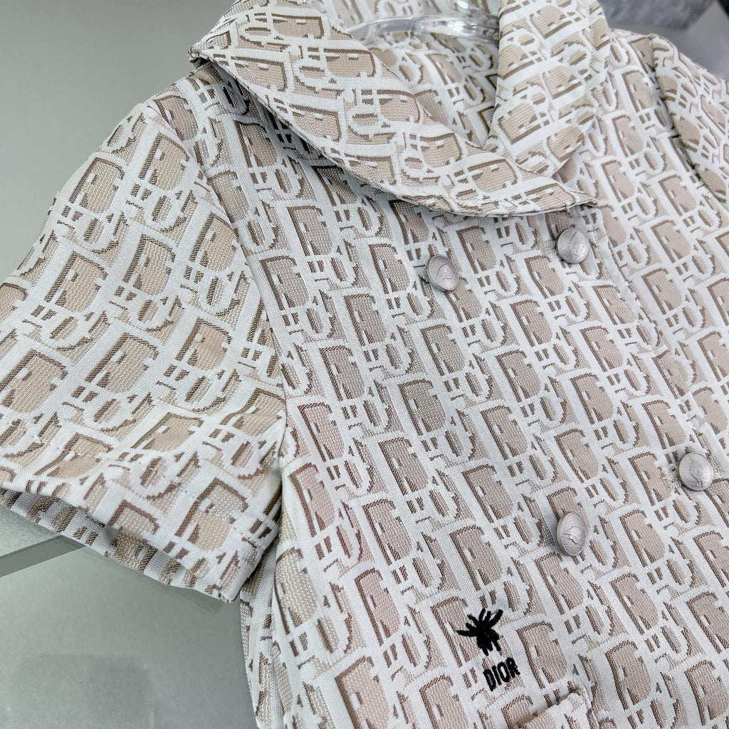 All-over logo print dress