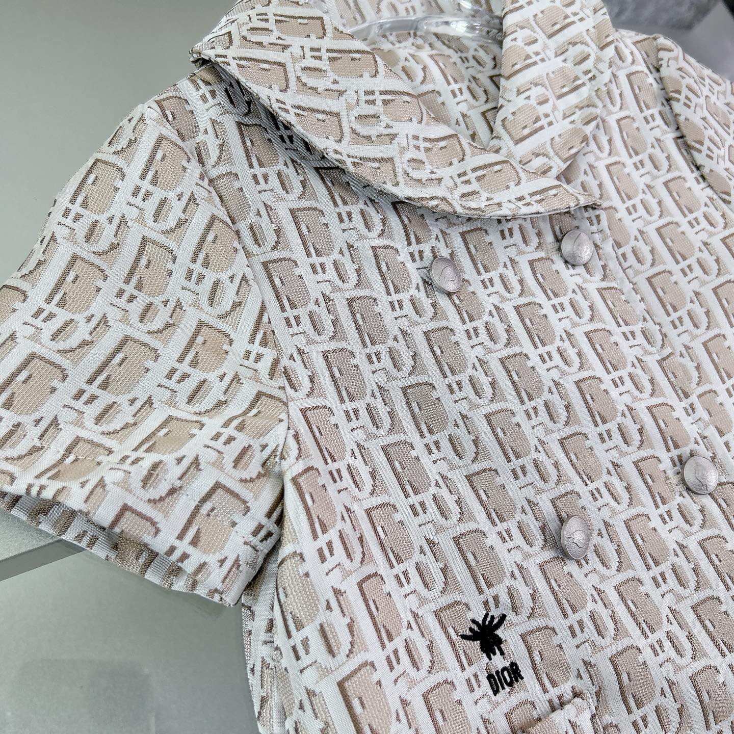 All-over logo print dress