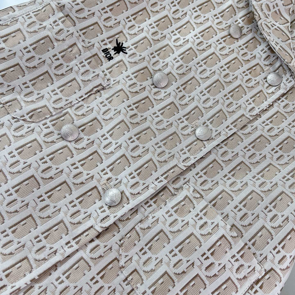 All-over logo print dress