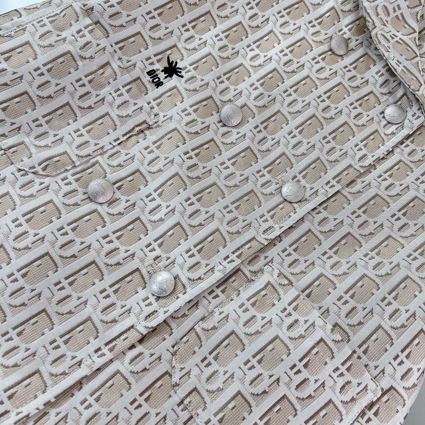 All-over logo print dress