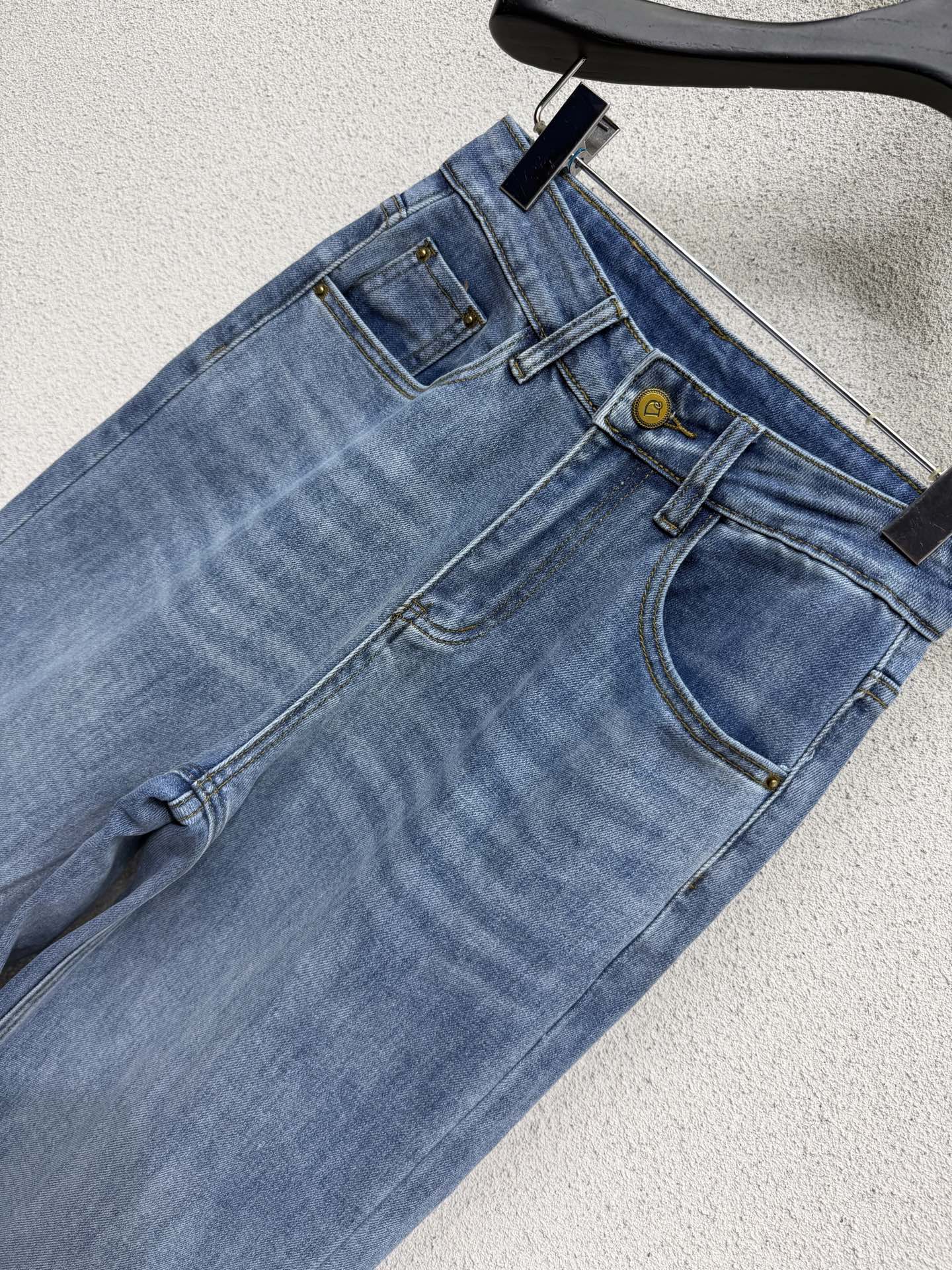 Logo straight-leg wide-leg jeans