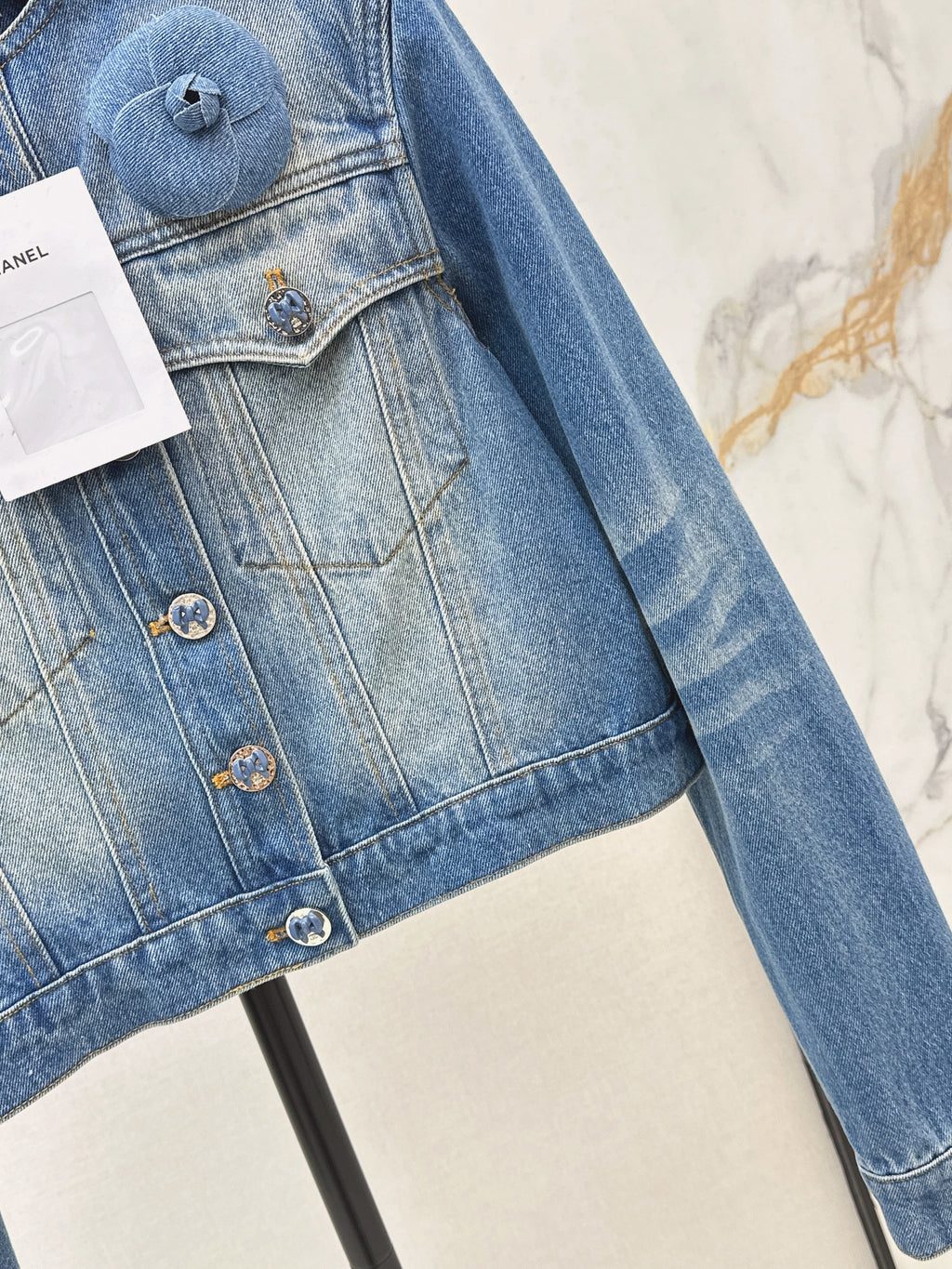 Distressed Washed Denim Set