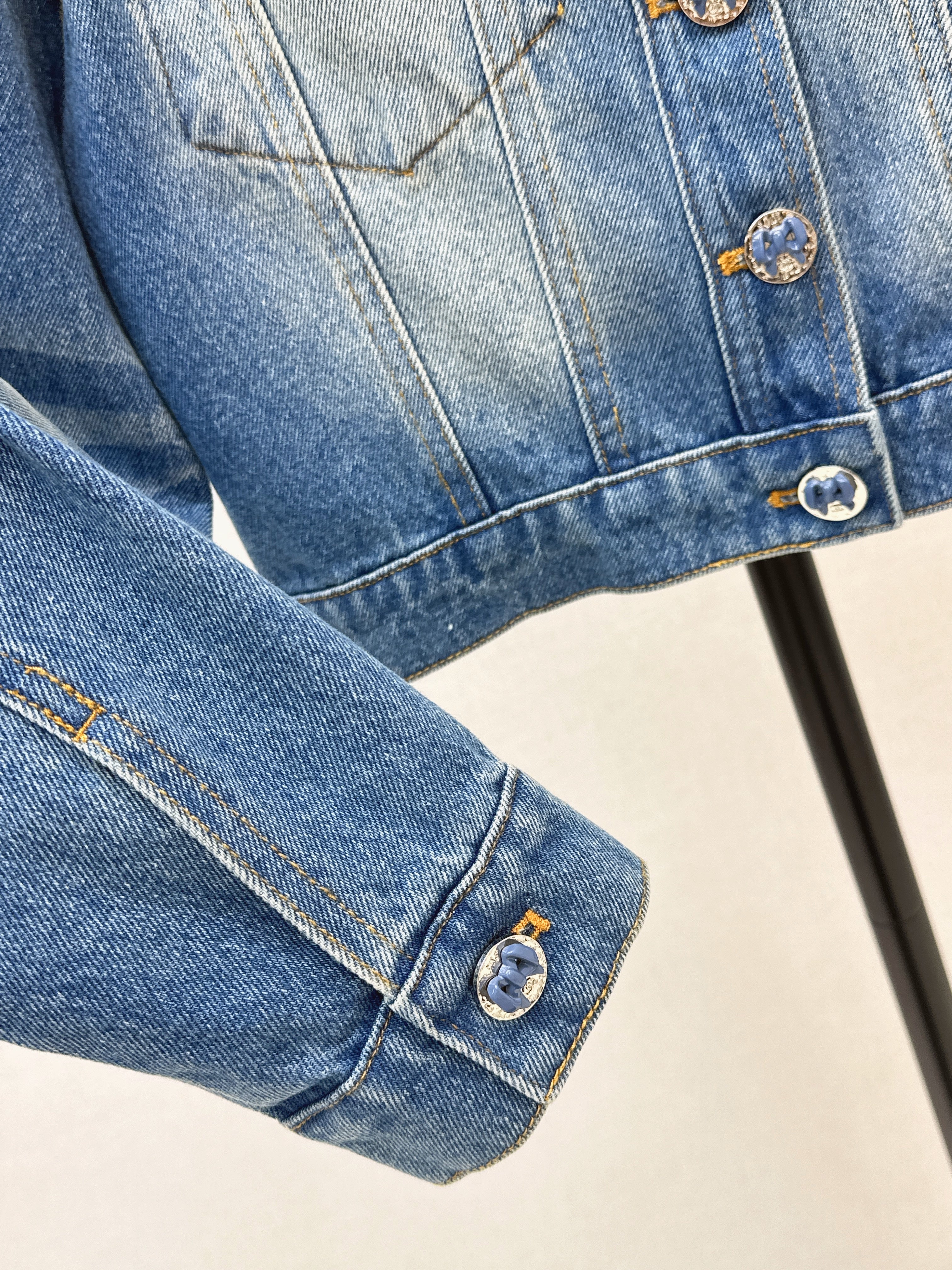 Distressed Washed Denim Set