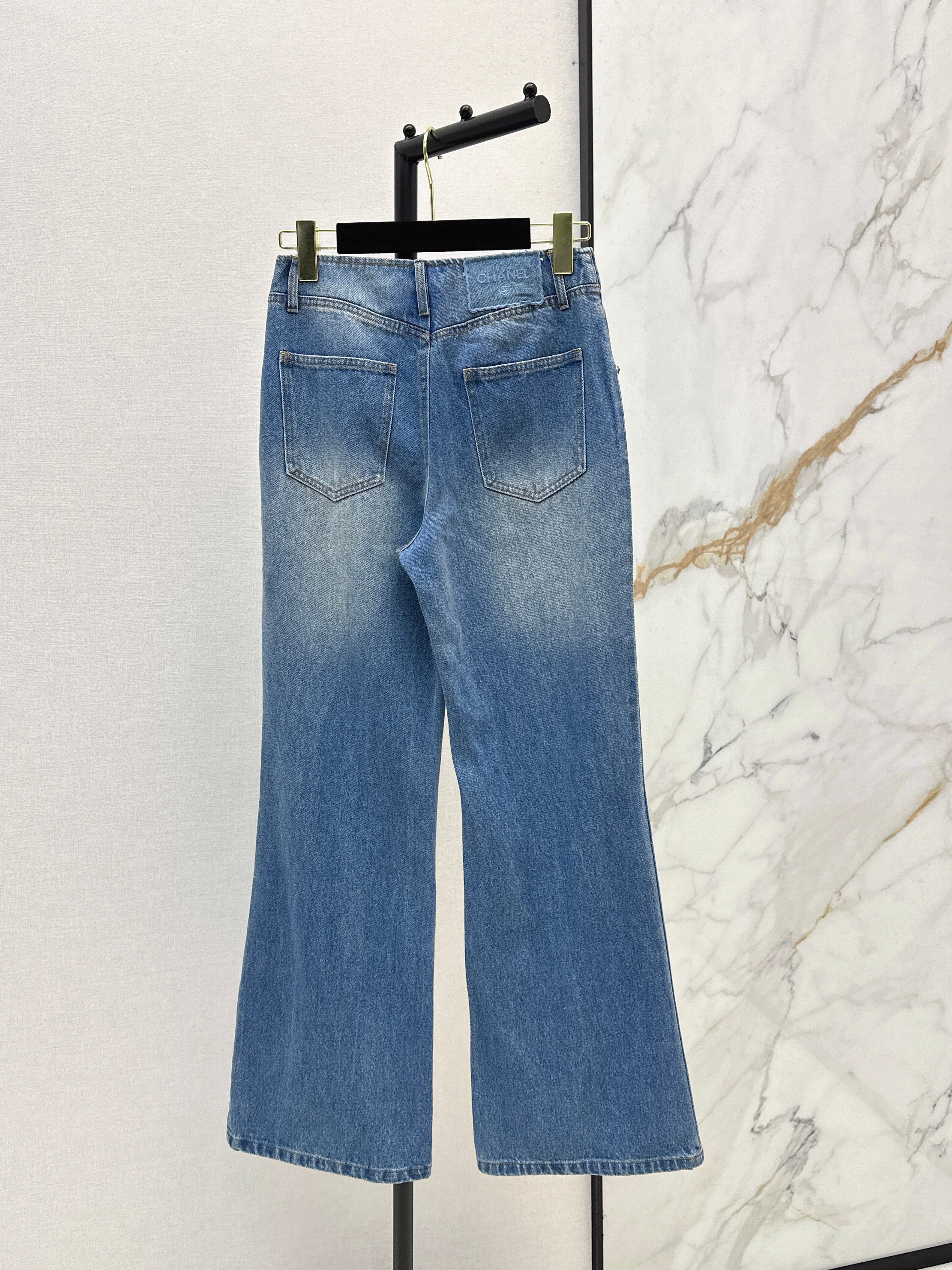 Distressed Washed Denim Set